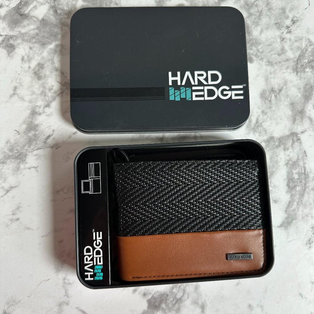 Hard Edge men's Wallet Black and brown  - NEW